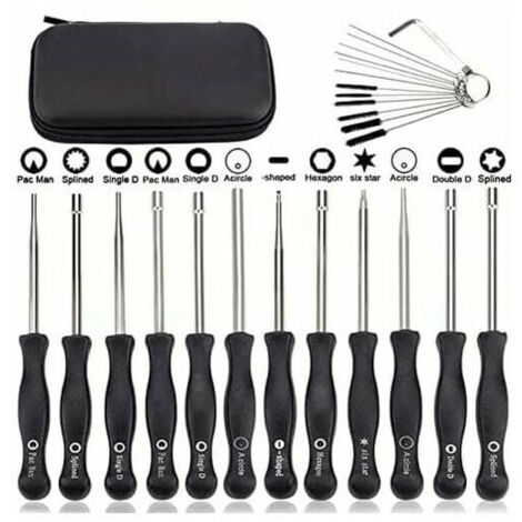 Ensemble de 12 outils de réglage de carburateur et tournevis de réglage pour moteur à 2 temps, pour débroussailleuses, tronçonneuses Poulan, Husqvarna, STHIL, Echo (1/4)