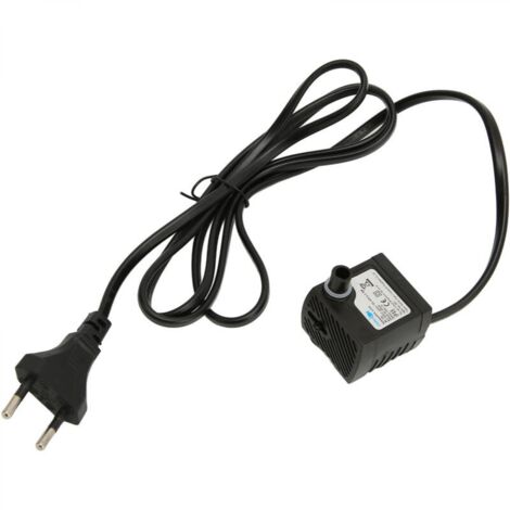 Mini Pompe à Eau Submersible Réglable Silencieuse Étanche IPX8 avec Ventouse pour Aquarium, Prise EU 220-240V