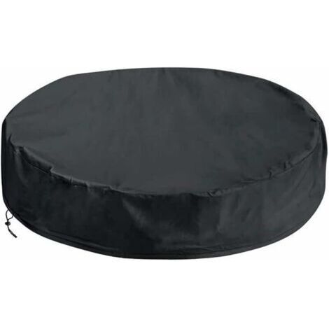 bache spa rond,Spa Couverture Rond,Housse de Baignoire Coupe-Vent résistante aux UV avec Cordon élastique à l'ourlet,Couverture De La Baignoire Spa à L'extéri (245×30CM)