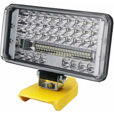 Choyclit – Lampe torche LED rechargeable 204W 8600 LM – Compatible batteries DeWalt XR 18V/20V – Tête pivotante 130° pour éclairage directionnel