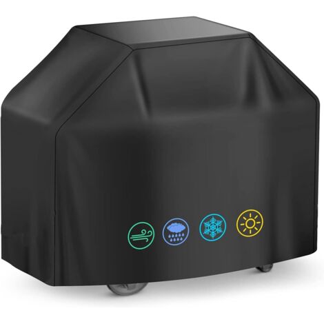 Housse Barbecue Exterieur, 210D Oxford Housse Barbecue, Housse de barbecue,Couverture de Grill Anti-Vent/Anti-UV/Anti-l'eau/Anti-l'Humidité/Antipoussière, Fits Most Grills,145 x 61 x 117cm