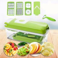Accessoires cuisine et cuisson,Genius Nicer Dicer Smart (12 pcs.) en vert - coupe-légumes pour cubes, bâtonnets, tranches, lanières et quartiers - coupe-salade mandoline trancheuse à concombr