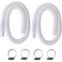 Tuyau Piscine 32mm, 2Pcs Tuyau pour Piscine Hors Sol, 150cm/59in Tuyau de Rechange pour Piscine