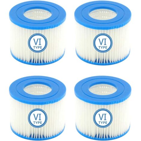 Filtre Spa VI Cartouches filtrantes de Rechange pour Piscine for Bestway Flowclear pour Filtre de Piscine for Bestway VI, for Miami, for Vegas, for Monaco Taille 6-58323 (4 Pcs)