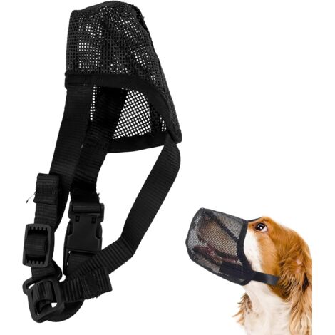 Muselière pour Chien Souple Réglable et Respirante - Pour Petits, Moyens et Grands Chiens - Pliable en Filet Souple pour Empêcher de Manger et Mordre (XS) (1/5)