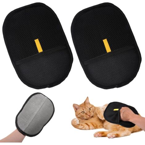 2 Pièce Gants de Toilettage Statiques Remover Static Double Sided Grooming Reusable Pets Hair Glove for Washing, Deshedding, Grooming Gants D'épilation Animaux de Compagnie pour Chiens et Chats (1/5)