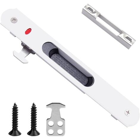 Serrure de Porte Coulissante, Porte Coulissante Fenêtre Crochet, Verrou de Porte en Acier Inoxydable, Verrou de Verrouillage Simple Face Pour Portes Mobiles, Fenêtres, Portes Coulissantes en Verre