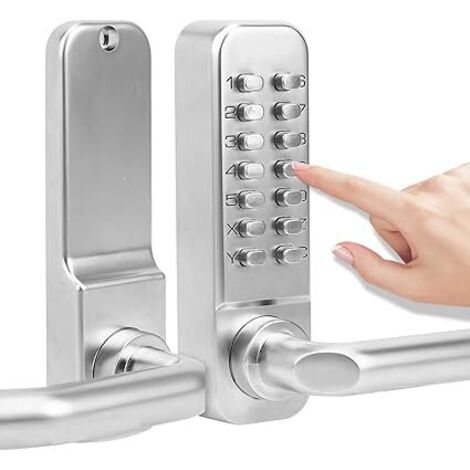 Serrure Porte à Combinaison Mécanique numérique Serrure de porte antivol intelligente sans clé Serrure de porte de sécurité domestique Systèmes de sécurité domestique pour bureau Porte de maison