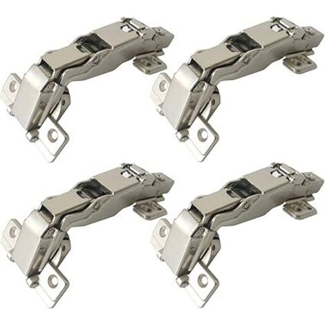 170 Degré Plein Recouvrement Charnières 35mm avec Amortissement pour Porte de Placard Cuisine Charniere pour Meuble Armoires Complètement en Applique Lot de 4 (1/5)
