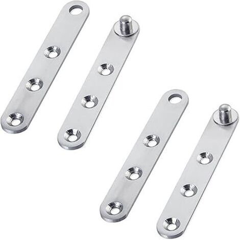 Charnières de porte pivotantes - 2 paires de charnières pivotantes à 360 degrés - En acier inoxydable Pour meuble - Porte pivotante - Pour porte d'armoire, porte de meuble à chaussures. (1/4)