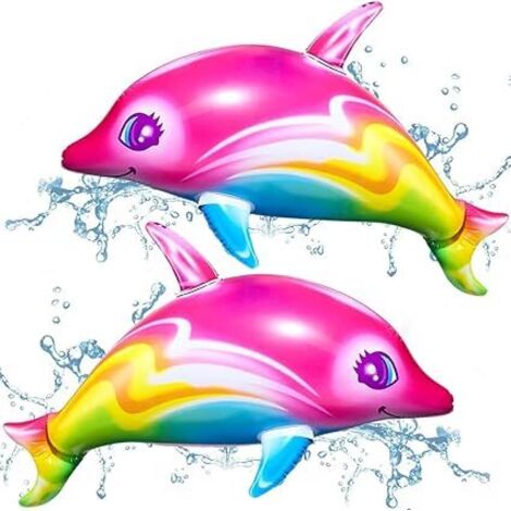 Dauphin Gonflable 90cm Jouet Gonflable de Piscine de Dauphin Grands Ballons de Plage Gonflables Jouets de Piscine d'Été pour Enfants et Adultes (1/5)