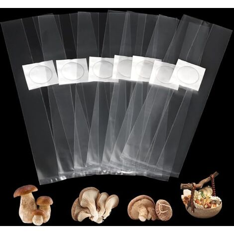 Lot de 50 Sacs de Culture de Champignons - 32 x 50 cm - avec Filtre - Sac de Culture de Champignons - Sac de Résistant à la déchirure et Solide (1/5)