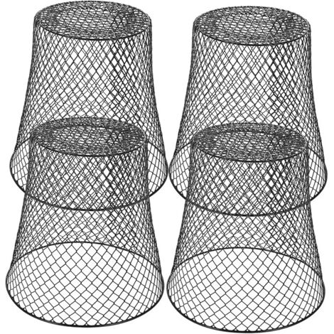 4pièces Cage De Protection pour Plantes Maille Housse Réutilisable Et Robuste pour Pot De Fleurs Protecteur De Jardin Noir (1/5)