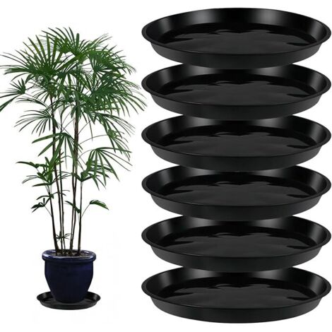 Soucoupe Pot Fleur: 6 Pièces 40 cm Coupelle Pot de Fleur, Dessous de Pot Étanche, pour Plantes d’intérieur et d’extérieur, Jardin et Balcon