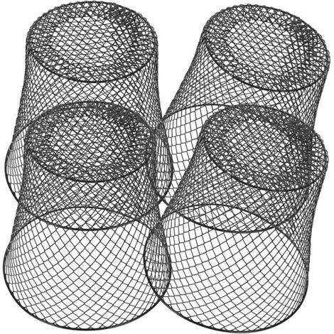Lot de 4 Cages à Plantes en Fer Noir, Protection Végétale Grillagée pour Jardin Extérieur, Housses Réutilisables et Ventilées, Cache-Pot Multi-usages pour Semis et Culture (1/5)