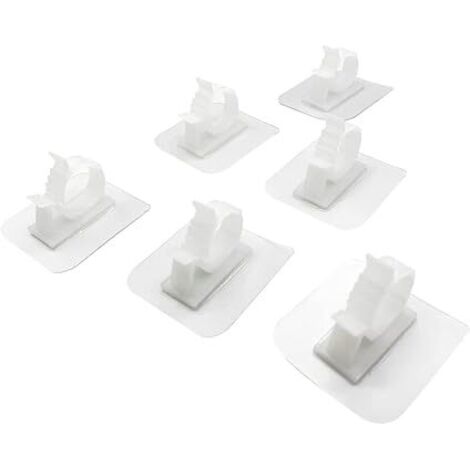 6 Pièces Tuyau Clips,Collier de Serrage Tuyau Ajustable,pour la Fixation des Tuyaux d'eau,Tuyaux de Gaz,Tuyauxes en Plastique(blanche) (1/5)