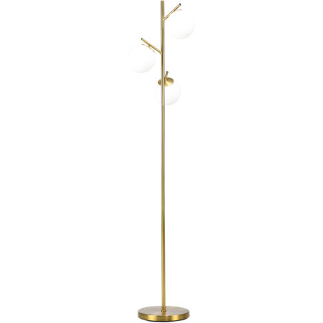 Lampadaire 40 W avec douille E27 et 3 abat-jour en verre, pour salon, hauteur 169 cm (1/5)