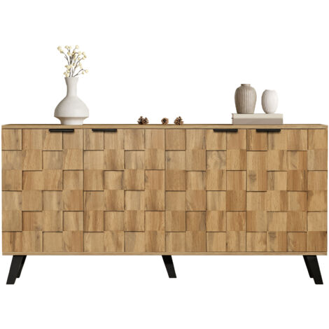 Buffet moderne avec 4 tasses, 160,5 x 35,5 x 78 cm – Praktisches Design für Wohnzimmer, Schlafzimmer et Esszimmer (1/5)