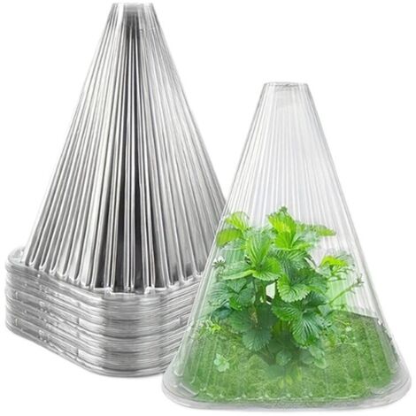 Lot de 10 housses isolantes pour semis - protection contre le gel et le vent pour les semis de légumes (1/4)