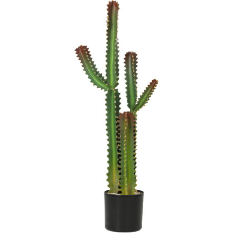 Plante artificielle d'intérieur, 111 cm de haut, cactus artificiel en pot, convient pour la maison, le bureau, le salon, la chambre, vert. (1/5)