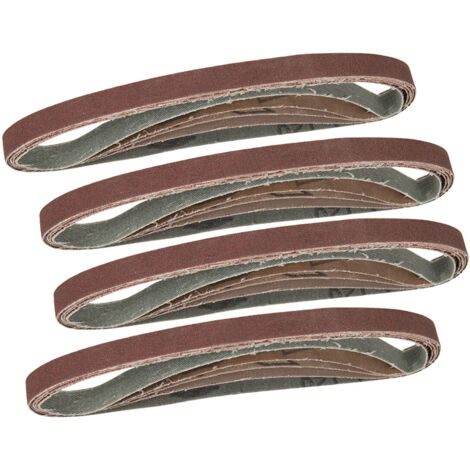 Silverline – Lot de 20 bandes abrasives ponceuses 13x457 mm – Assortiment grains 40/60/80/120 – Pour ponçage bois, peinture, métal – Compatible limes électriques