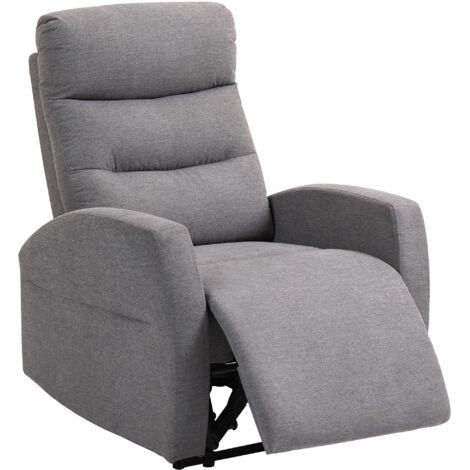 Fauteuil inclinable réglable avec repose-pieds, fauteuil rembourré moderne, gris foncé. (1/5)