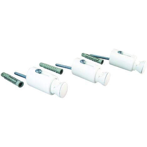 Jeu de 3 consoles pour fixation de sèche-serviettes à tubes ronds