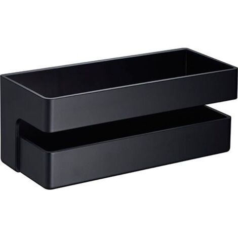 IMEX Porte-savon frontal en PVC noir mat avec finition impermeable pour salle de bains Imex-ANG005 (1/4)