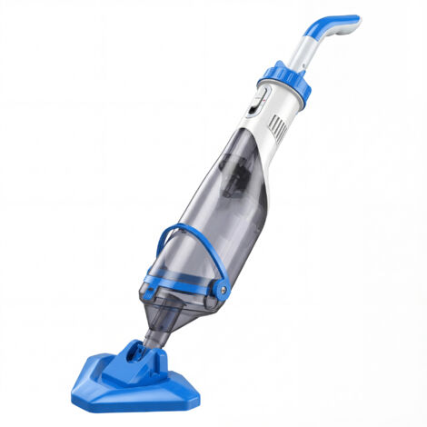 Nettoyeur de piscine, aspirateur de piscine sans fil avec poignée et brosse réglables de 63 à 150 cm, adapté aux petites piscines, spas et bassins. (1/5)