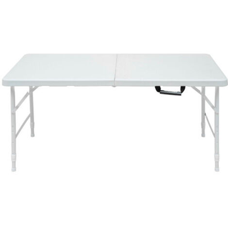 Table pliable de jardin, Table pliable avec hauteur réglable, idéal pour uso no extérieur/domestique, résistant à la rouille e fácil de limpar., gain de place, meuble extérieur,... (1/3)