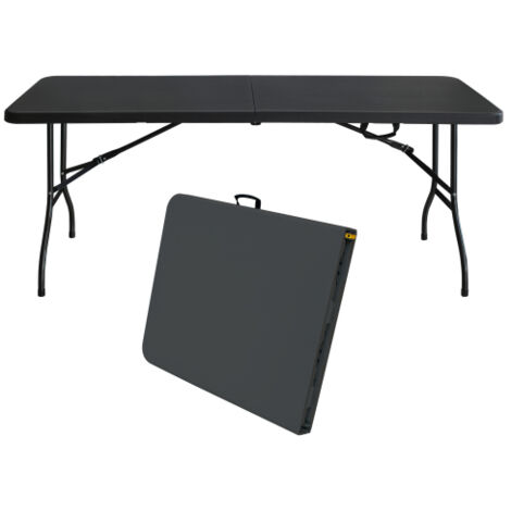 Table pliable de jardin, Table pliable portable e resistente de 180 cm, idéal pour camping e fêtes em ambientes intérieures e extérieures., gain de place, meuble extérieur, desi... (1/4)