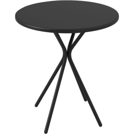 Table de jardin, Table de jardin em acier corten, idéal pour jardin, patio e balcon, em noir., meuble extérieur, design moderne (1/5)