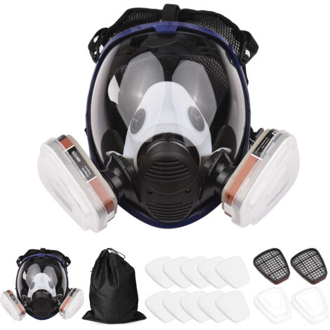 Decdeal – Masque respiratoire intégral réutilisable 16 en 1 – Protection contre gaz et particules – Ajustement personnalisé – Large champ de vision (1/7)