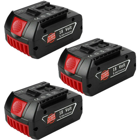 (pack de 3)Batterie pour BOSCH 18V  BAT609 G BAT618 G, BAT610G 260736092, 260736236, BAT619G,  2607336169, BAT609G, 260736170, 2607336 235, 2607360