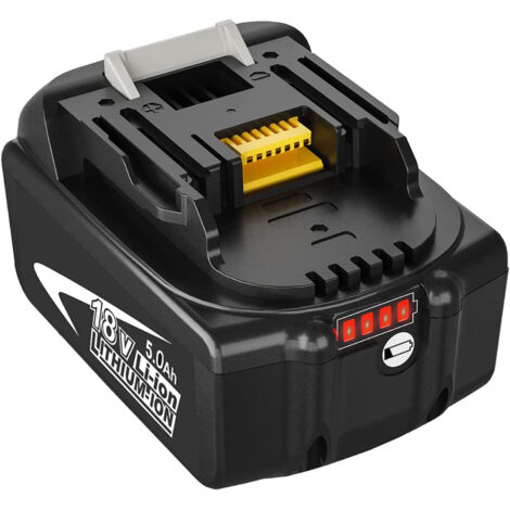 Batterie de remplacement BL1850B 18V 5.0Ah compatible avec Makita BL1850B BL1830B BL1840 BL1840B BL1850 BL1850B BL1860B BL1890 BL1815 BL1825 BL1835 BL18 avec voyant lumineux