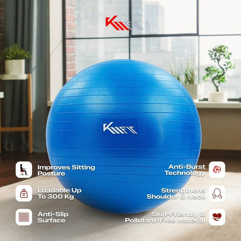 KM-Fit Pelota de ejercicio 55 cm profesional balón fitness pilates balón de  yoga