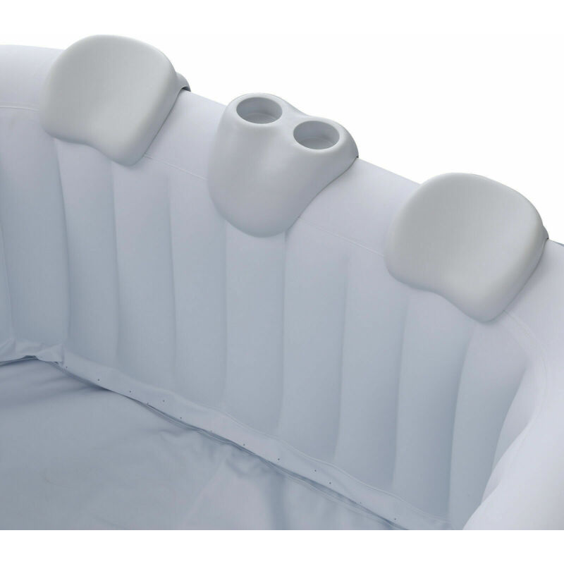 Arebos Portavasos 2x cojines de cuello para piscinas hidromasaje spa sauna comfort set 2 almohadas cervicales portabebidas bañera blanco 100 resistente