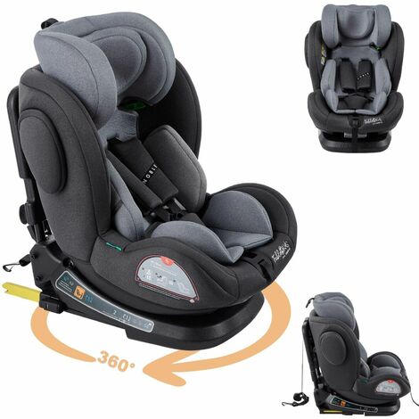 Fablekids asiento de coche para niños con Isofix  360° giratorio  asiento de coche para niños i-Size 40-150cm  arnés de seguridad de 5 puntos  reposacabezas ajustable en 8 direcciones ECE R129/03