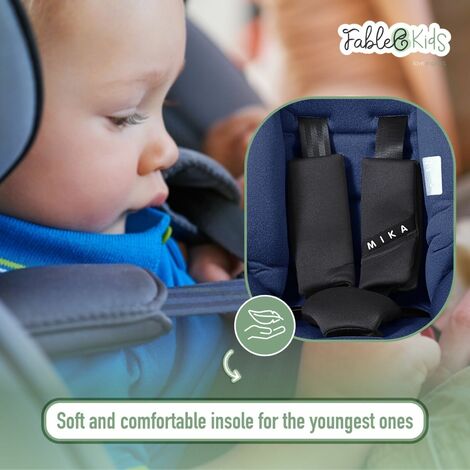 FableKids Silla de auto MIKA Arnés de seguridad de 3 puntos, regulable en altura
