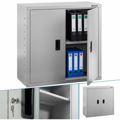 AREBOS 90 x 90 x 40 cm Archivador Armario de Oficina Armario de Suministros Gris