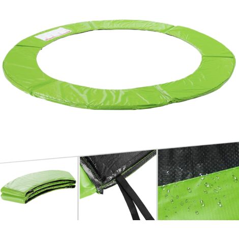 AREBOS Cubierta para Borde de Cama elástica 244 cm 100% Resistente a los Rayos UV Protección de Bordes Resistente a los Desgarros Verde Claro