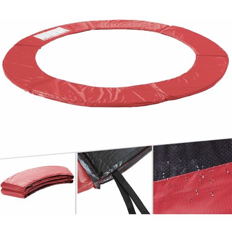 AREBOS  Almohadillas de seguridad Cojín Trampolín 396 cm Rojo