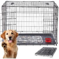 AREBOS Jaula para perros S Caja de transporte para perros Caja celosía plegable