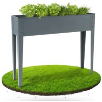 AREBOS Jardinera elevada Jardinera metálica Jardinera acero Jardinera con flores