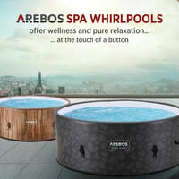 AREBOS In-Outdoor Whirlpool Spa Piscina Bienestar Calefacción Masaje Inflable - Antracita