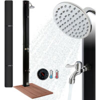 AREBOS Ducha Solar 35 L Ducha De Jardín Ducha De Piscina Con Elemento De Suelo incl.Portada