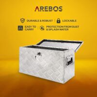AREBOS Truckbox caja aluminio caja herramientas alu maleta - plata