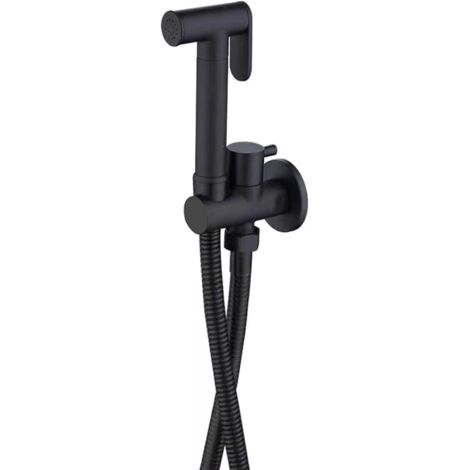 ZVD Kit Douchette wc Noir Pulvérisateur de Toilette pour Bidet Mural Laiton Douchette à Main Bidet Haute Pression Kit de Pulvérisateur de Bidet à Main pour l'hygiène Personnelle