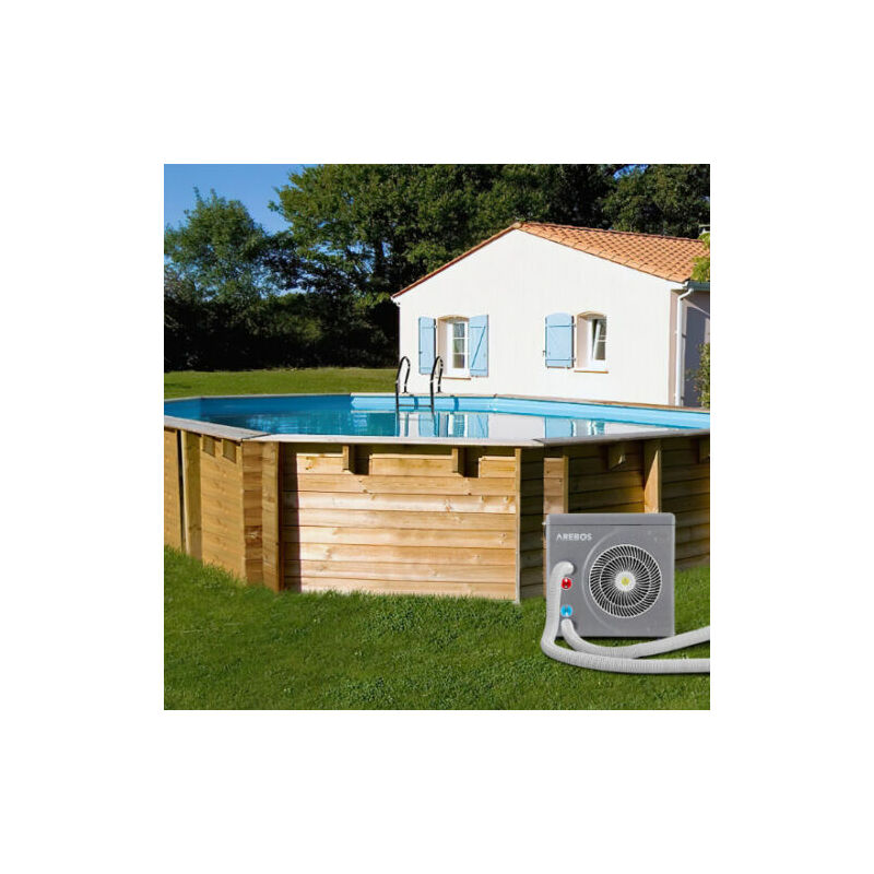 AREBOS Pompa di calore per piscina Riscaldatore acqua scambiatore di  calore3,9kW