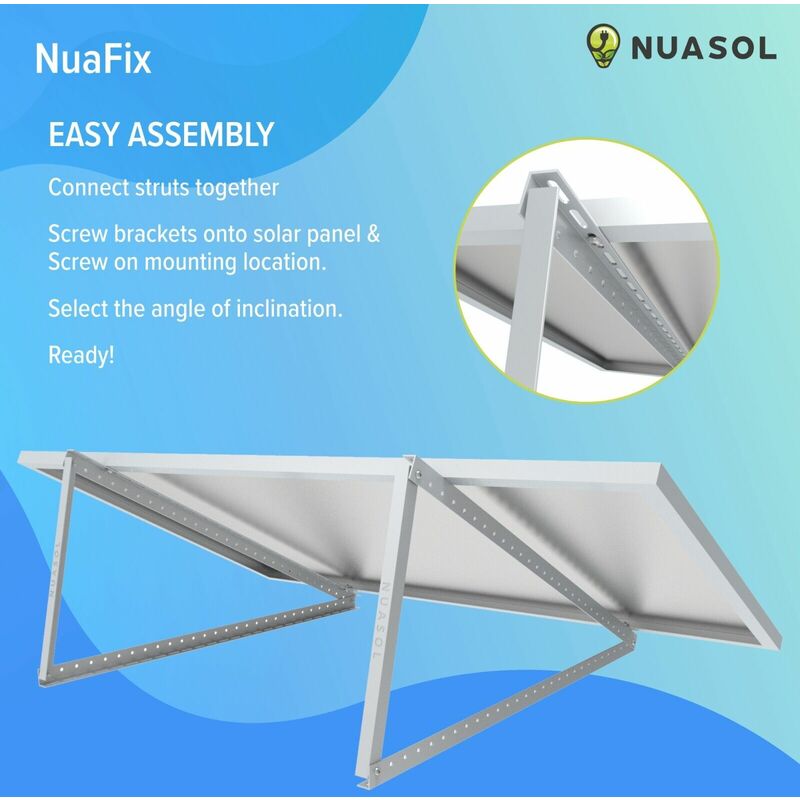 Supporto Pannelli Solari Regolabile 0-90° - In Alluminio AL6005-T5, Per Modelli Fino A 72cm - Foto 5